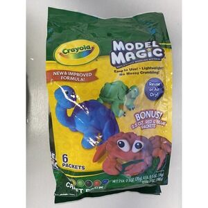 Crayola Model Magic Craft Pack 7oz Varity Pack 6 Colors Non-Toxic Mess-Free Clay